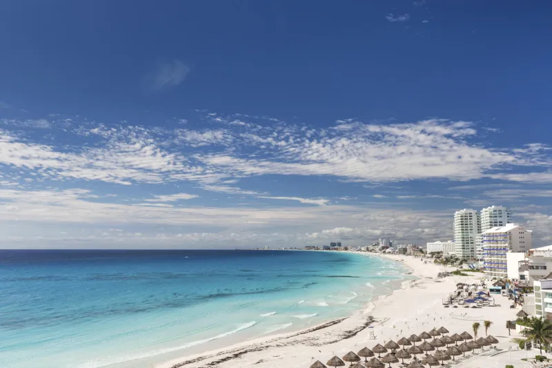 panorama de la plage cancun, mexique