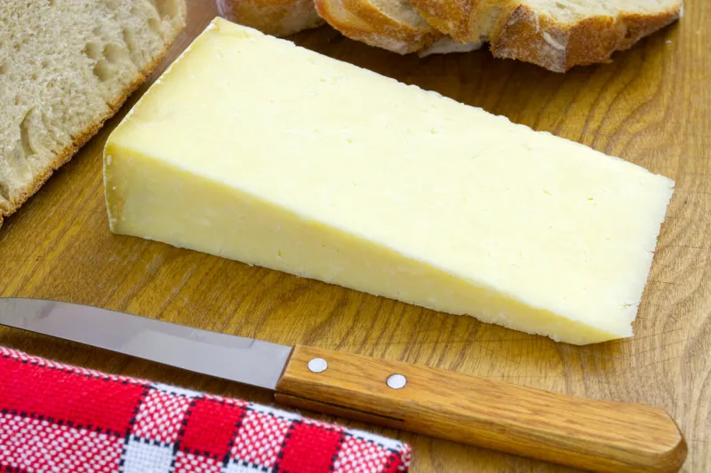 slice of cantal cheese
