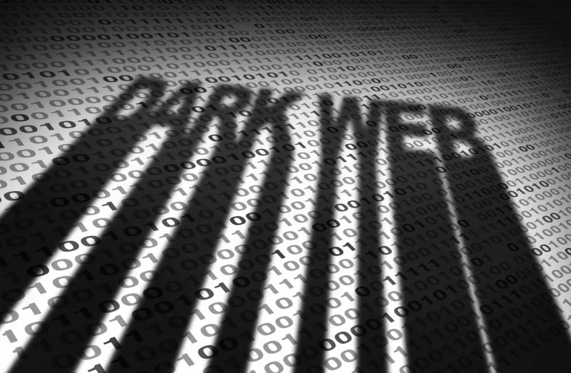 dark web concept and darknet anonymous access to a website as a technology security concept in a 3d illustration style