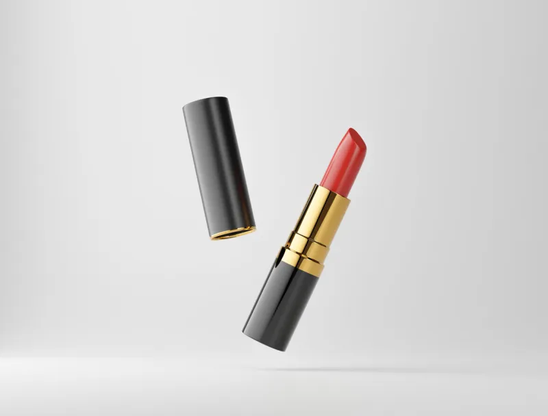3d illustration cosmetic lipstick mockup of various styles