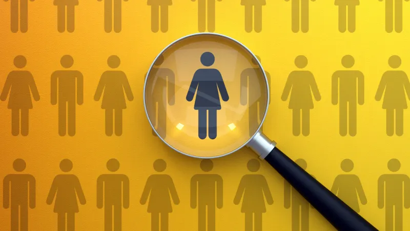 human resources management and recruitment business hiring magnifying glass concept