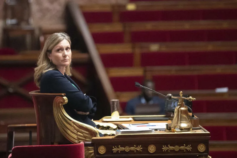 yaël braun-pivet, president of the french national assembly and elisabeth borne during the debate on the motion of censure in the national assembly paris, june 12, 2023photos by jérémy paoloni abacapresscom , 856766 024 paris france