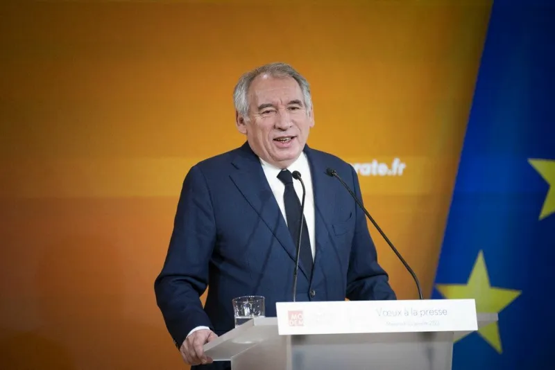 head of the modem french centrist party francois bayrou delivers his new year wishes to press at the modem headquarters in paris, france on january 25, 2023 photo by eliot blondet abacapresscom , 839764 019 paris france