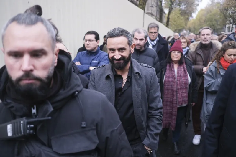 l'animateur cyril hanouna à la marche citoyenne contre l'antisémitisme paris, 12 novembre 2023 photos de jeremy paoloni abacapresscom
