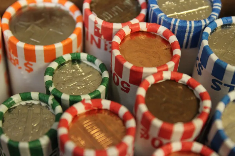 rolls of coins