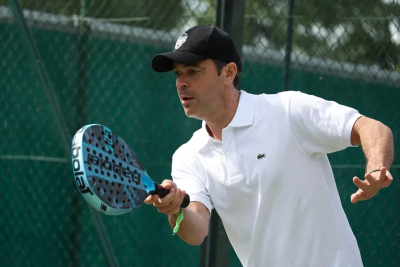 olivier veran lors du tournoi de padel des célébrités du lagardere paris racing pour l'institut imagine le 17 mai 2024 à paris, france photo by nasser berzane abacapresscom