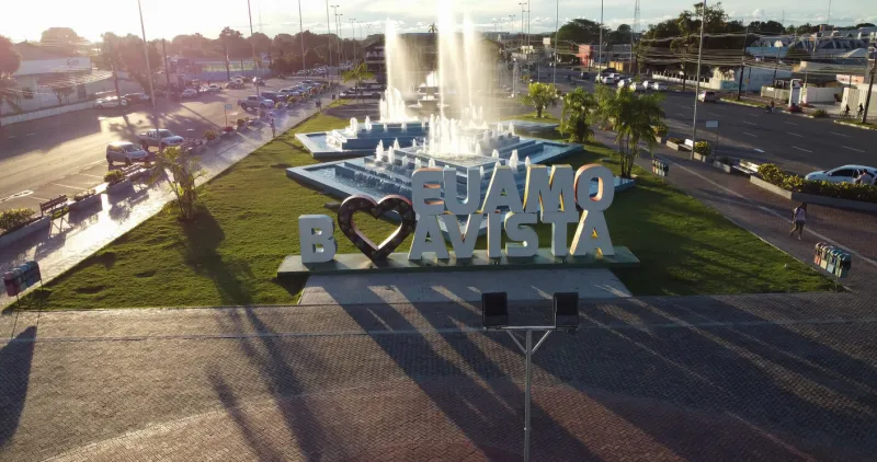 aerial view of parque do rio branco in boa vista, roraima
