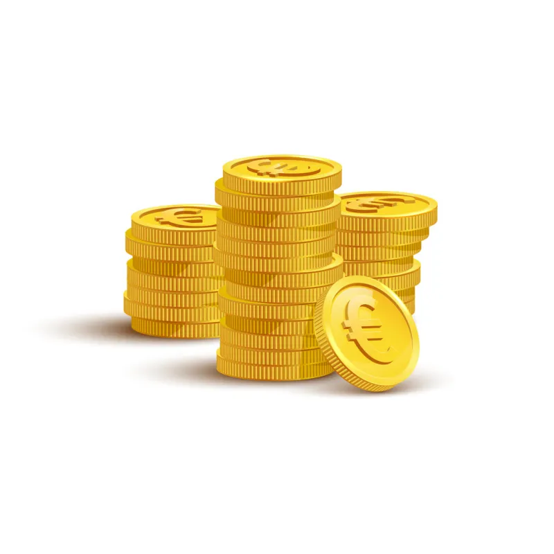 gold coins with euro sign flat vector illustration savings, investment symbol currency of european union, foreign money financial growth concept stack of golden coins isolated on white background