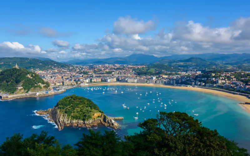 san sebastian in the basque country, spain