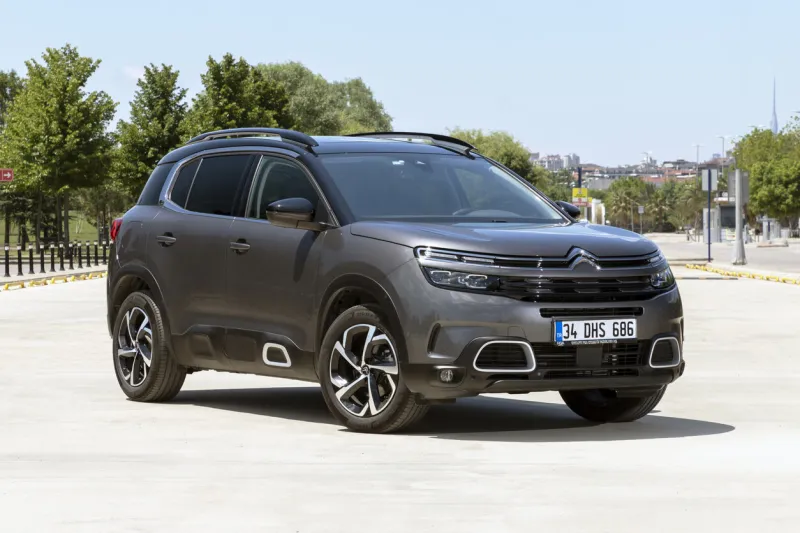 istanbul, turkey - june 2 2021   citroen c5 aircross is a compact crossover suv produced by french manufacturer citroen