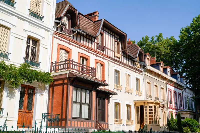 street in the english home district in vichy france
