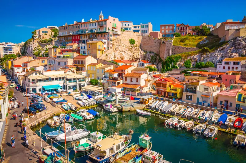 the vallon des auffes - fishing haven with small old houses, marseilles, france