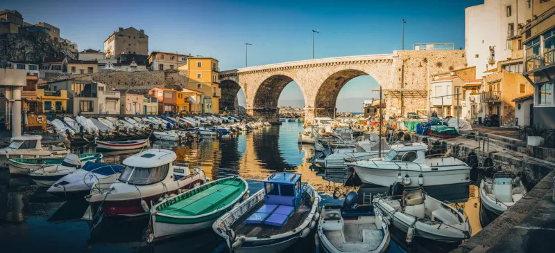 marseille - panoramic vallon des auffes   small fishing port emblematic of marseille in france