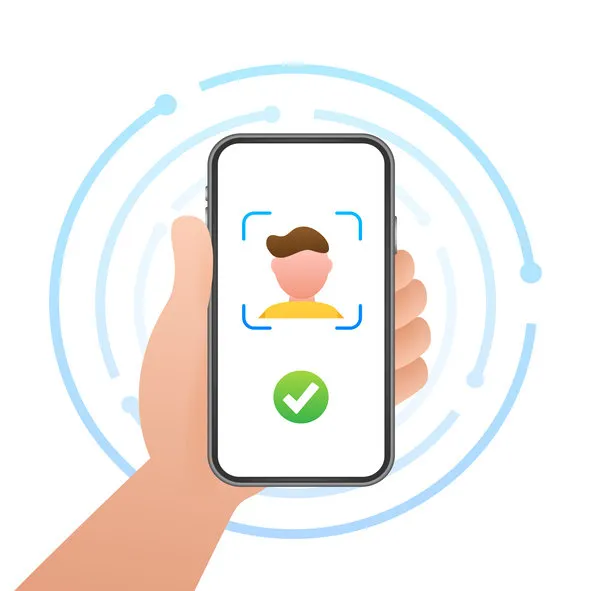 face recognition concept design can use for web banner, infographics, hero images vector illustration