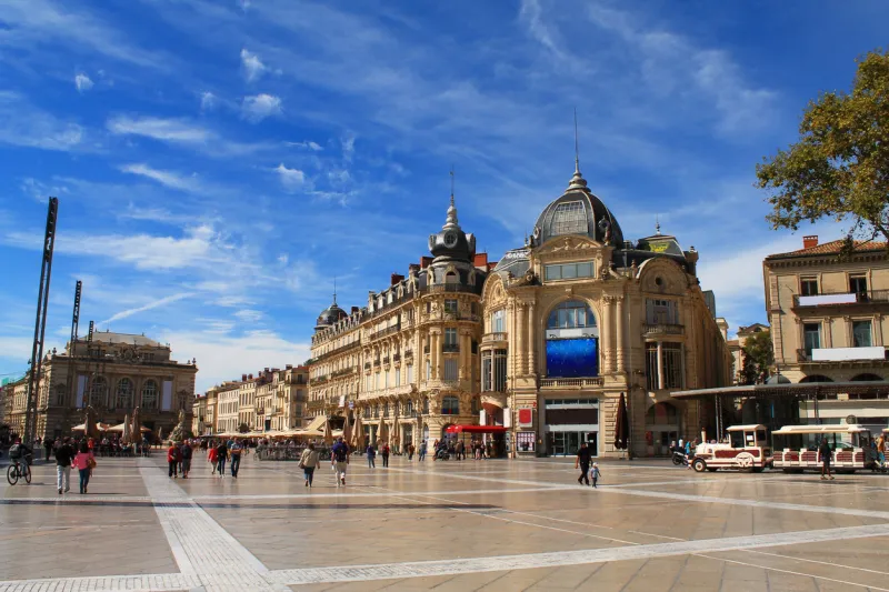 place de la comédie in montpellier, france