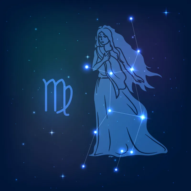 virgo - constellation of the zodiac in the night starry sky