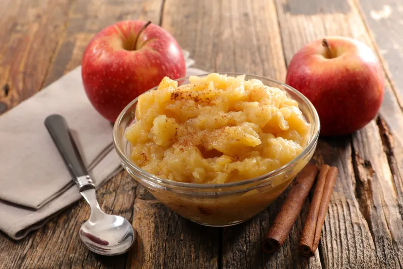 bowl of apple sauce