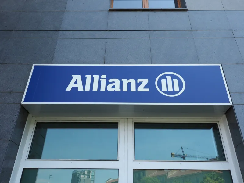 turin, italy - circa may 2022  allianz storefront sign