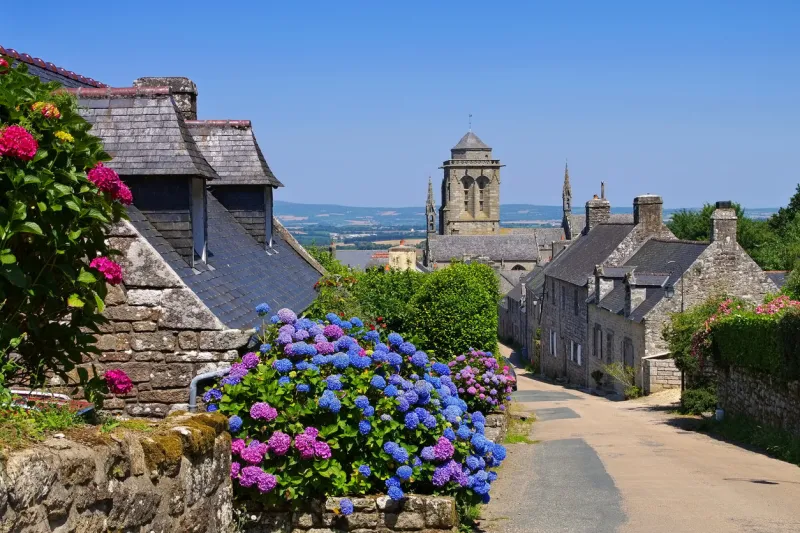 medieval village of locronan, brittany in france