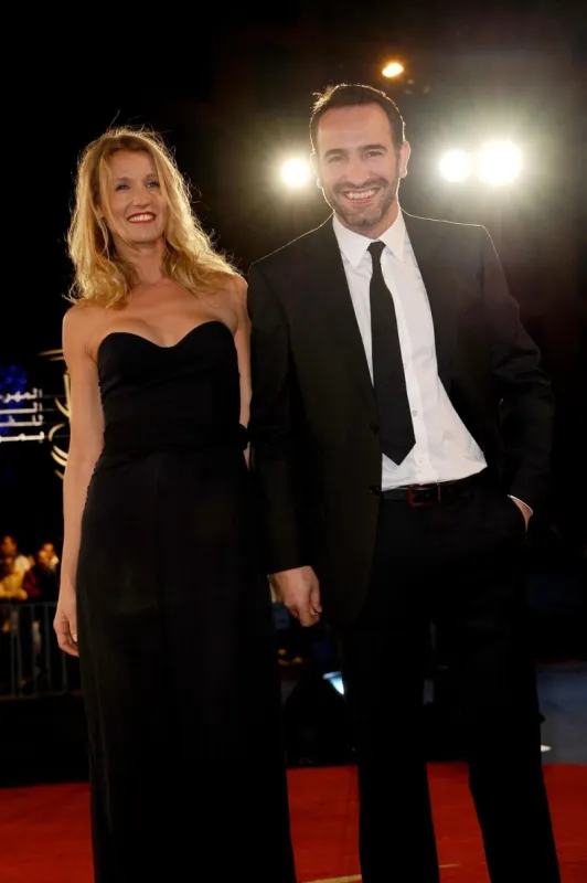 alexandra lamy and jean dujardin attending the 10th 'marrakesh film festival' opening ceremony, in marrakesh, morocco on december 3, 2010 photo by nicolas briquet abacapresscom