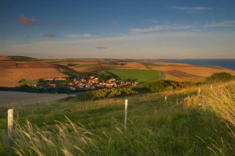 vista on escalles from cap blanc-nez - opal coast, france