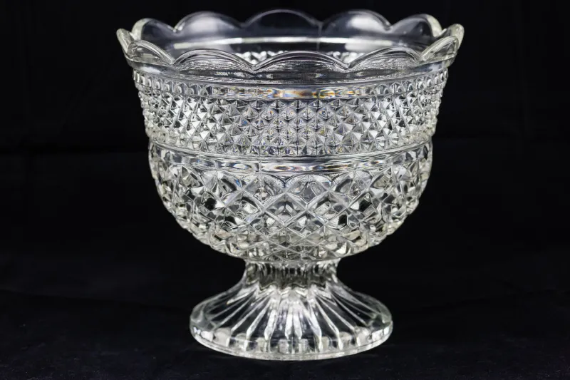 crystal bowl (seven inches tall, six wide)