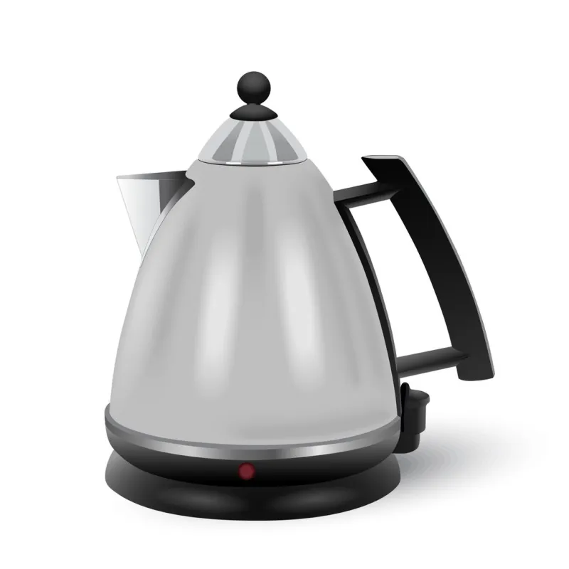 vector abstract stainless electric kettle isolated on white background