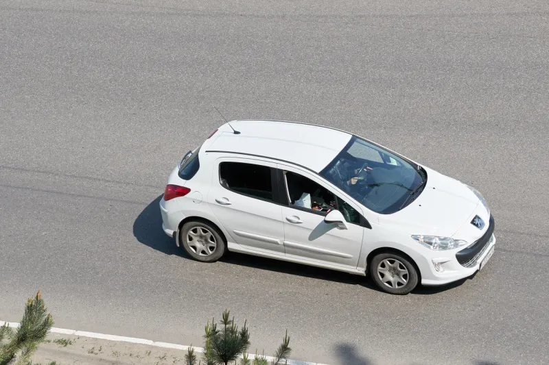 saransk, russia - may 15, 2019  peugeot 308 on city road