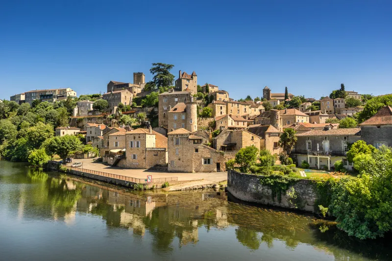 the hill top village of puy l'eveque in the lot valley