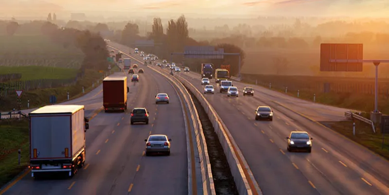 traffic on highway with cars