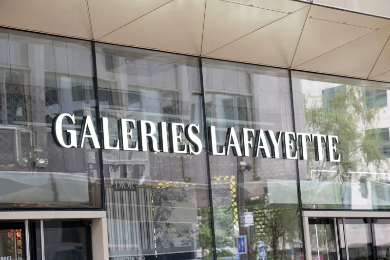 une enseigne de la galerie lafayette, le 23 juin 2022 à luxembourg-ville, luxembourg photo by david niviere abacapresscom