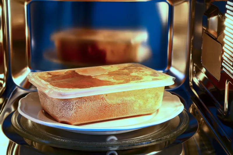 frozen curry ready meal ready to cook in a microwave oven
