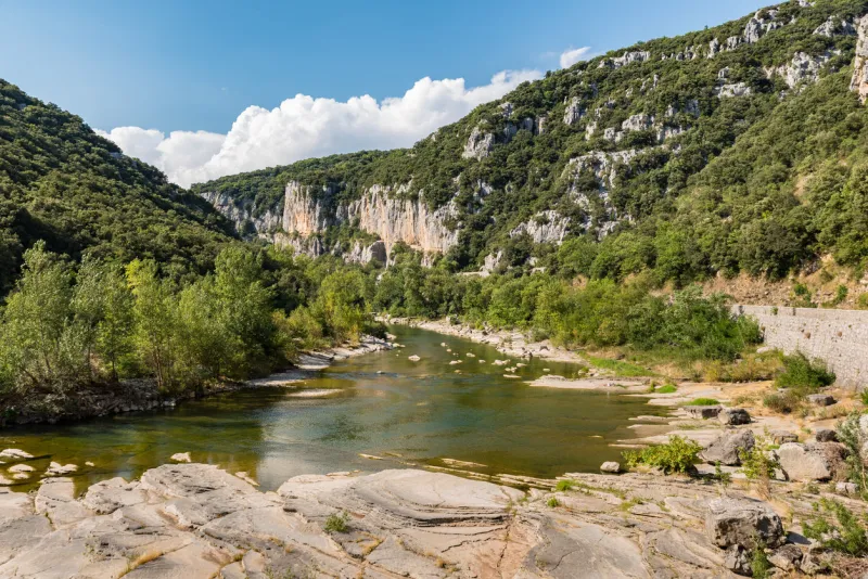 rivers in the middle of the cévenols mountains