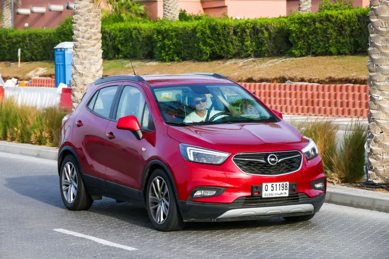 dubai, uae - november 16, 2018  motor car opel mokka x in the city street