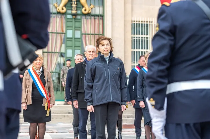 french defence minister florence parly during a visit at toulon's naval base on march 11, 2022 in toulon, france photo by florian escoffier abacapresscom , 801945 001 toulon france