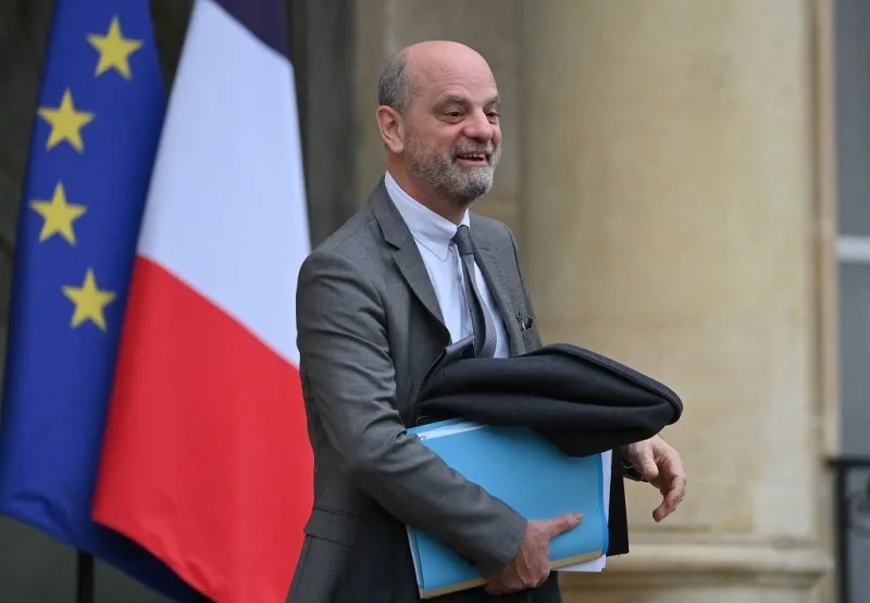 french education, youth and sports minister jean-michel blanquer leaving the elysee presidential palace after attending the weekly cabinet meeting in paris, france on april 13, 2022 photo by christian liewig abacapresscom , 806109 023 paris france