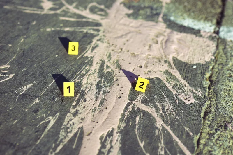 crime scene stain paint landmarks