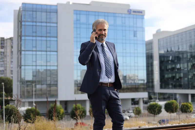 businessman receiving an important phone call