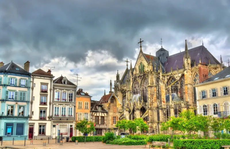 gothic basilica saint urbain of troyes - france, aube