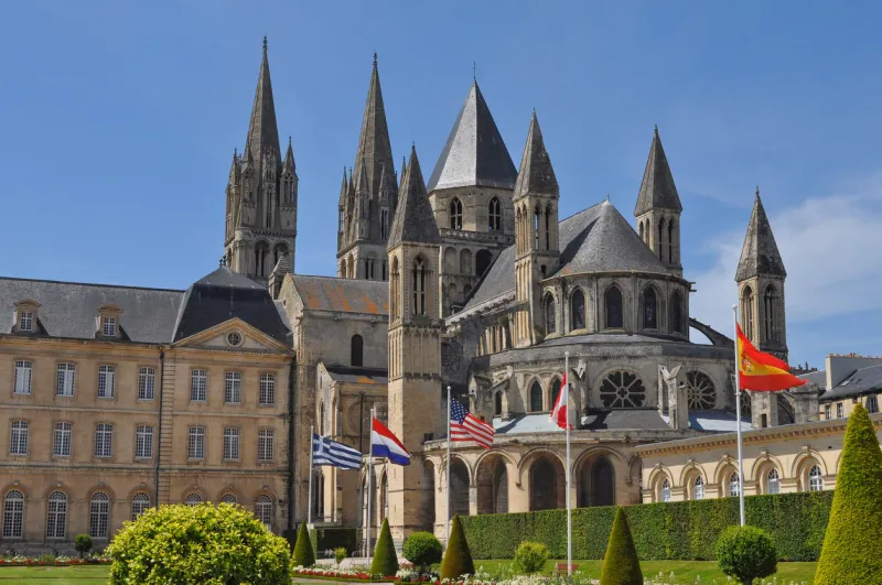 city hall in caen in france