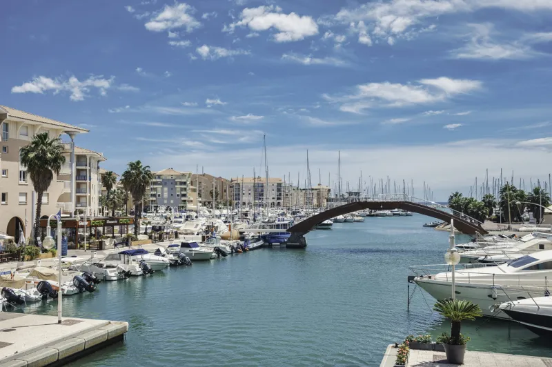 frejus, france - may 27, 2014  marina of port frejus in the department var of the province provence-alpes-cote d´azur