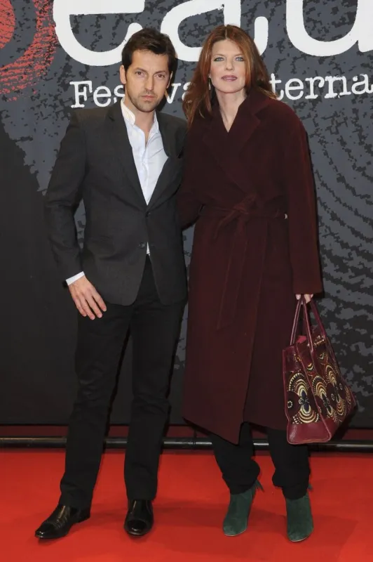 frederic diefenthal et son épouse gwendoline hamon assistent à la première de 'stoker' lors du 5ème festival du film policier de beaune à beaune, france, le 5 avril 2013 photo by aurore marechal abacapresscom