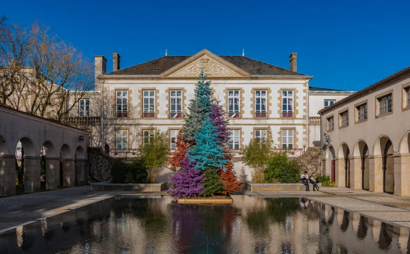 bressuire, france - january 19, 2018  a picture of bressuire's town hall, ie hôtel de ville