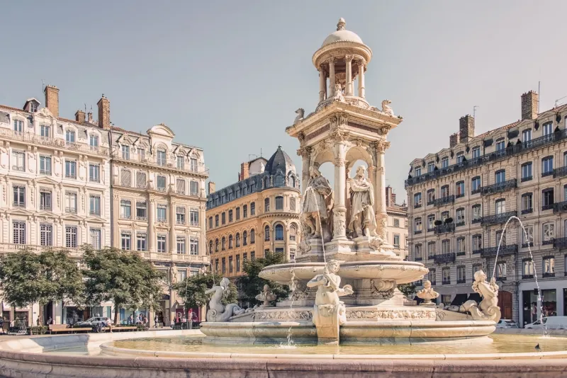 place des jacobins in the city of lyon, france