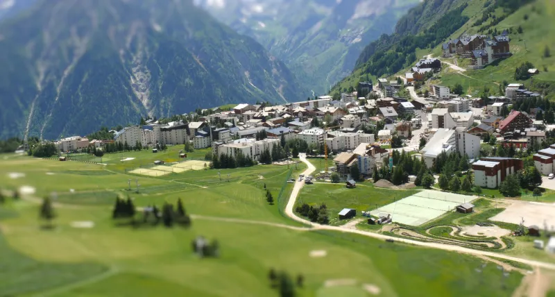 les deux alpes ski resort during summer-season