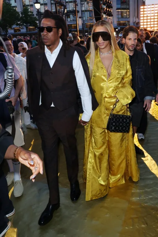 jay-z and beyonce attend the louis vuitton spring summer 2024 fashion show during the paris fashion week menswear spring summer 2024 on june 20, 2023 in paris, france photo by jerome dominé abacapresscom