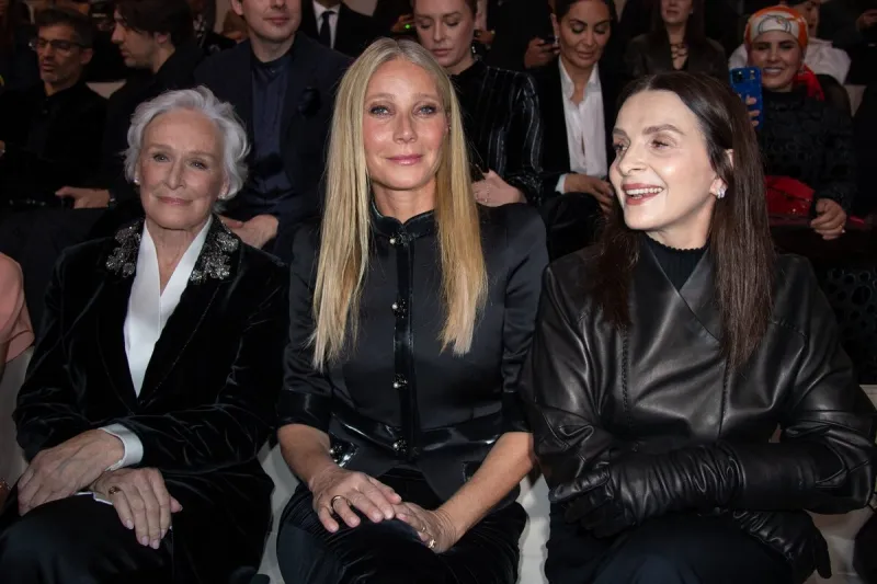 glenn close, gwyneth paltrow et juliette binoche assistent au défilé giorgio armani prive haute couture printemps Été 2024 dans le cadre de la semaine de la mode à paris, france, le 23 janvier 2024 photo par aurore marechal abacapresscom