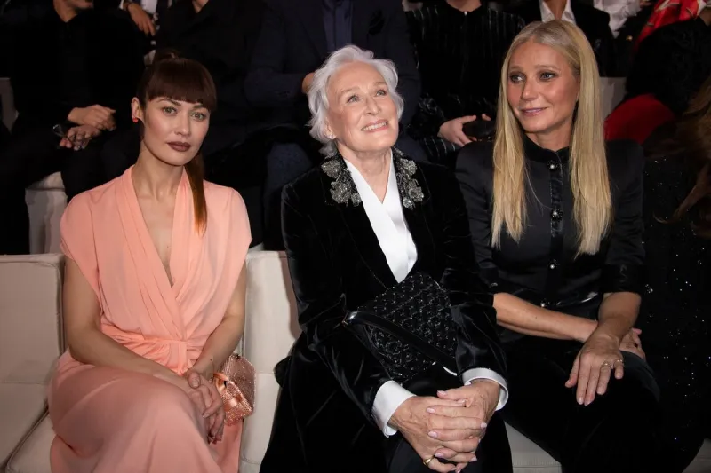 olga kurylenko, glenn close et gwyneth paltrow assistent au défilé giorgio armani prive haute couture printemps été 2024 dans le cadre de la semaine de la mode à paris, france, le 23 janvier 2024 photo par aurore marechal abacapresscom