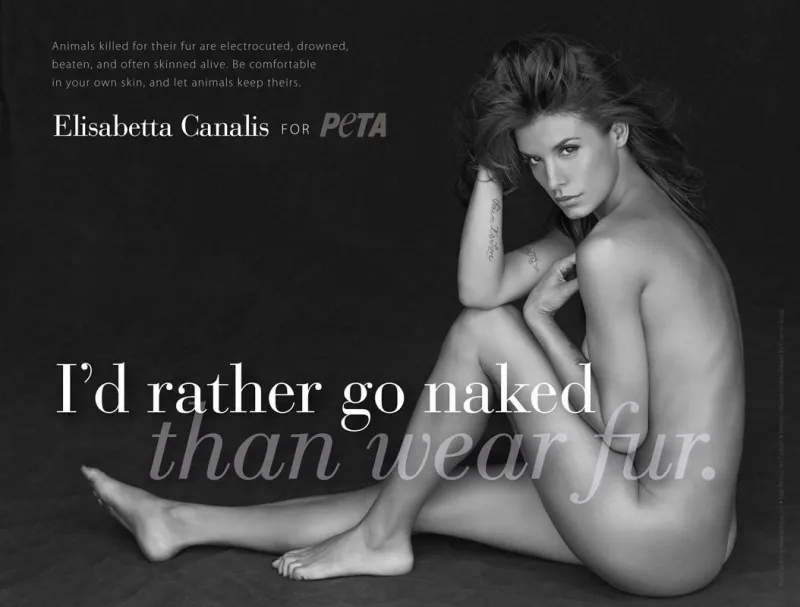 elisabetta canalis je préfère aller nu que porter de la fourrure