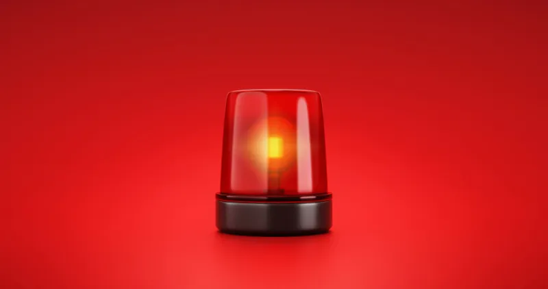 red emergency siren urgency alert and security police attention light signal or beacon flash ambulance rescue danger alarm sign on car warning background with traffic glowing bulb accident 3d render